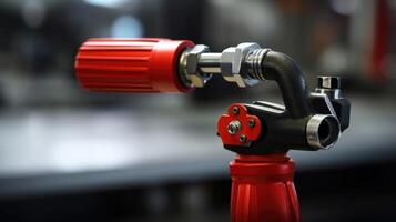 Closeup of a gas shutoff tool, vital for quickly ting off gas in case of a leak. photo