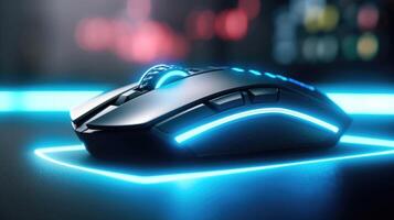 Closeup of a computer mouse clicking on the enable safety settings option for online gaming. photo