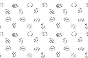 coffee beans seamless pattern hand drawn in doodle style. Suitable for wrapping paper, packaging, background, textile, wallpaper. vector