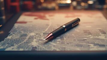 Closeup of a graphic tablet, with a stylus poised above the surface, ready to bring an artists imagination to life. photo