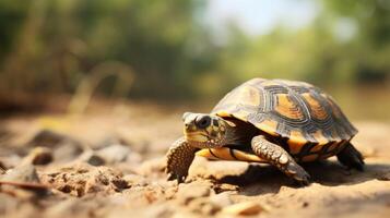 Closeup of a turtles shell, smooth and unharmed, a reminder of the importance of not and disrupting animals in their habitats. photo