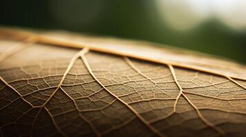 The intricate patterns and texture of a leaf, a reminder to pay attention to the small details and be present in the moment. photo
