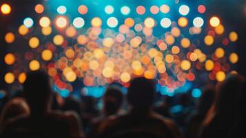 The stage is a defocused dream world while the audience is firmly rooted in reality photo