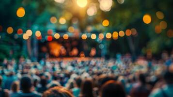 The outdoor theatre is a blur of movement and emotion captured in a defocused lens photo