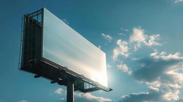 A sleek and modern solar panel design integrated seamlessly into the overall design of a billboard photo
