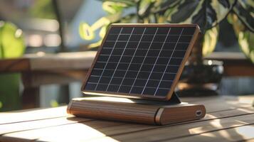 A sustainable way to charge your devices with a solarpowered dock photo