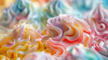 Impressionistic swirls of frosting and confectionery as participants get creative photo
