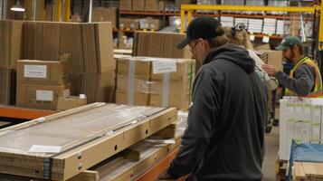 After final assembly the panels are carefully packaged and labeled for distribution photo