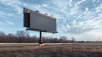 A timelapse image of a solarpowered billboard being set up showcasing the simplicity and ease of installation photo