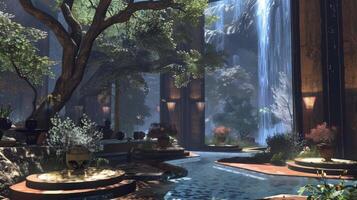 A tranquil atmosphere within the center powered solely by the energy of the sun photo