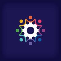 Ethnic community icon modern logo set. Teamwork and development icon. vector