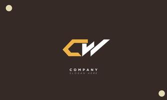 CW Alphabet letters Initials Monogram logo vector