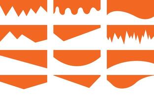 Set of separators shapes for website. Curve Lines, Drops, Wave and triangular dividers for Top or Bottom Page. Frame of header vector