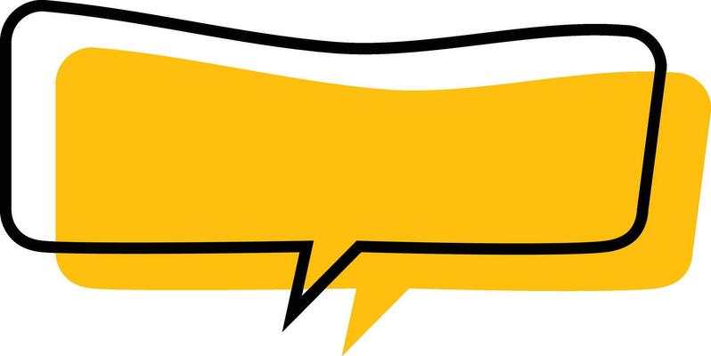 Yellow Filled Speech Balloon with Black Border