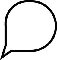 Clean Speech Bubble Line Icon vector