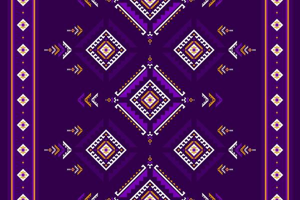Carpet tribal pattern art. Geometric ethnic seamless pattern traditional. American, Mexican style. Design for background, wallpaper, illustration, fabric, clothing, carpet, textile, batik, embroidery.