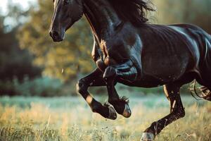 Close Up of a Horse Galloping photo