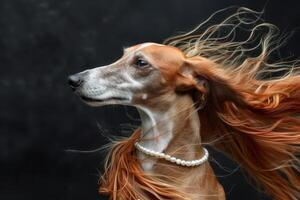 Elegant Motion A Greyhound's Red Hair in the Breeze photo