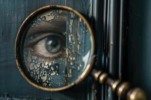 Magnifying Glass in a Sleek Black Frame photo