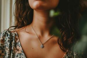 Stylish Accessory A Person's Charm Necklace photo