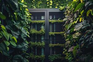 Tech Meets Nature Server Rack with Greenery photo