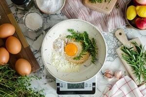 A Smart Kitchen Scale with a Bowl of Ingredients photo