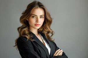 Elegant Businesswoman Dressed in a Stylish Suit photo
