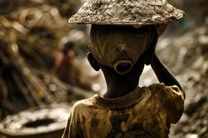Visual of Child Labor from Behind photo
