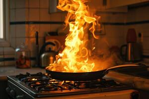 Culinary Crisis Fire Erupts in the Kitchen photo