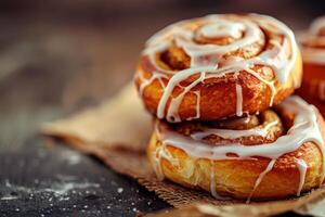 Warm Cinnamon Rolls with Soft and Gooey Icing photo