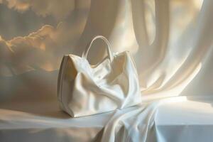 Contemporary White Bag with Clean and Simple Look photo