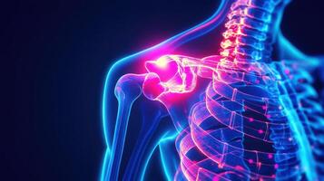Illustration of Shoulder Pain in the Shoulder Area photo