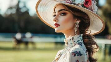 Side View of a Stylish Lady in Proper Outfit photo