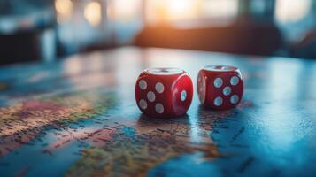 Surreal World Dice Roll Concept for Random Travel photo