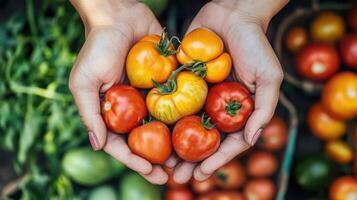 Tomatoes Highlighting Health Benefits for World Food Day photo