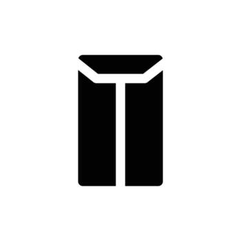 Envelope icon solid style vector