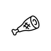 ham icon line style vector