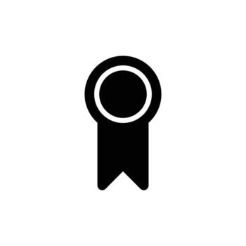 medalla icono sólido estilo vector