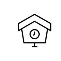 cuckoo clock icon line style vector