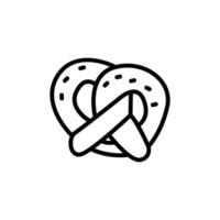 pretzel icon line style vector