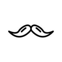 moustache icon line style vector