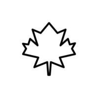 maple leaf icon line style vector