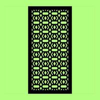 One pattern templates with modern abstract geometric panels. Template for cnc cutting of metal and wood. soft green background. vector