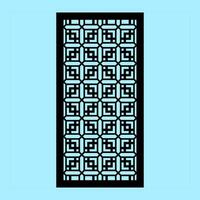 One pattern templates with modern abstract geometric panels. Template for cnc cutting of metal and wood. blue background. vector