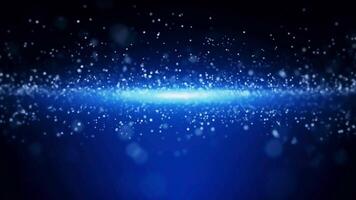 Blue Background. Blue Abstract background. Abstract gradient particle waves seamlessly flowing with soft light and bokeh. video