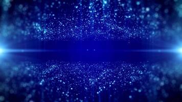 Blue Background. Blue Abstract background. Abstract gradient particle waves seamlessly flowing with soft light and bokeh. video