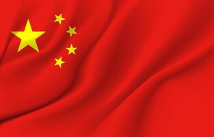 flag of china with gradient mesh concept vector
