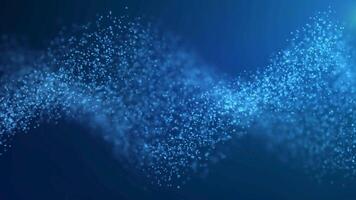 Blue Background. Blue Abstract background. Abstract gradient particle waves seamlessly flowing with soft light and bokeh. video