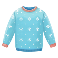 Illustration of a sweater with snowflake patterns to create a Christmas atmosphere png