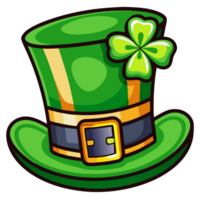Green Hat with Shamrock for St. Patrick Day Festivities png